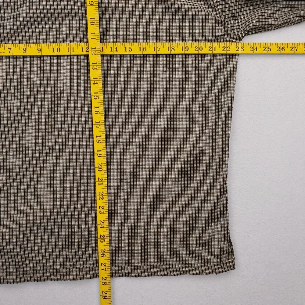 North Face Shirt Mens Medium Brown Check Outdoor Preppy Button Front